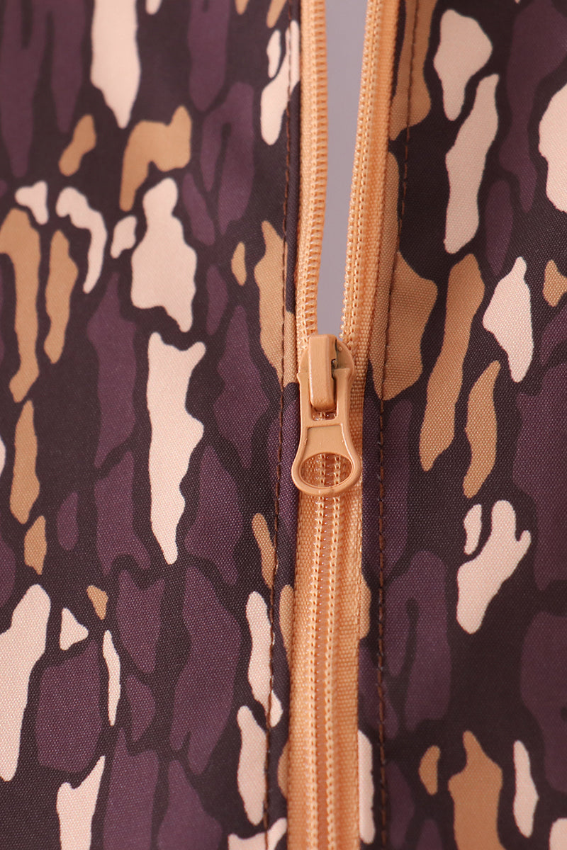 Brown Camouflage Raincoat
