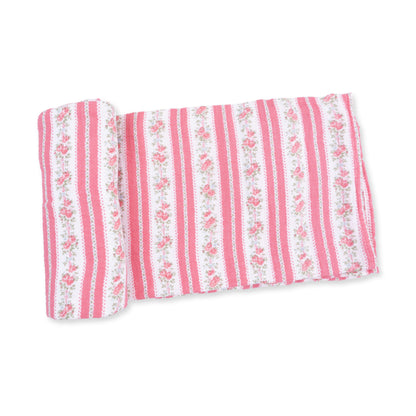 Suzie Floral Stripe - Swaddle Blanket