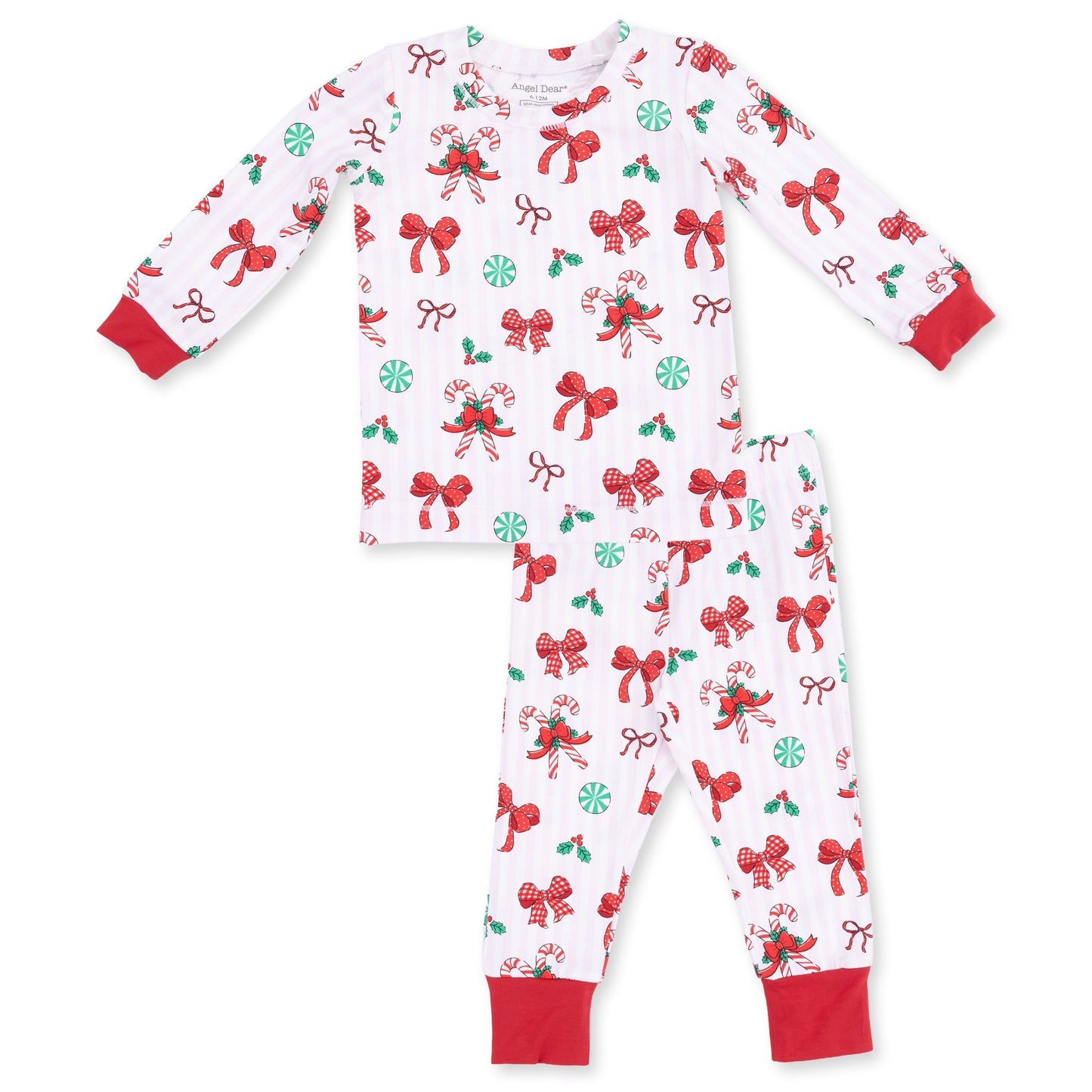 Bows & Candy Canes - Long Sleeve Loungewear Set