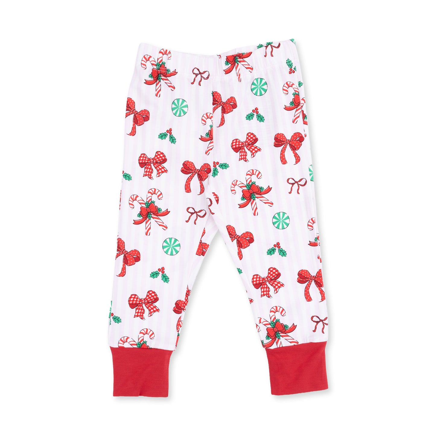 Bows & Candy Canes - Long Sleeve Loungewear Set