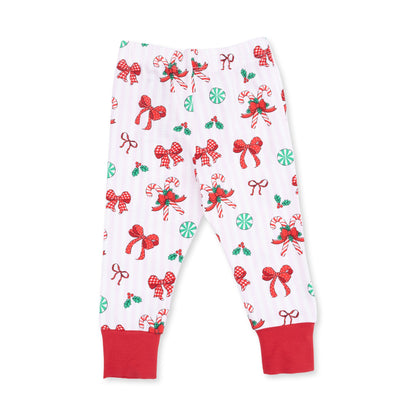 Bows & Candy Canes - Long Sleeve Loungewear Set