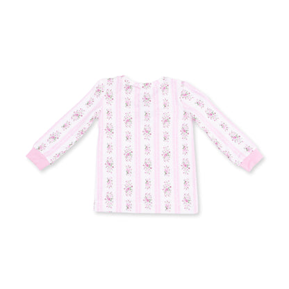 Bella Rose Stripe - Long Sleeve Loungewear Set