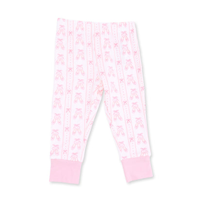 Ballet Shoes Ribbon Stripe - Long Sleeve Loungewear Set