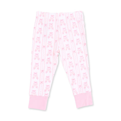 Ballet Shoes Ribbon Stripe - Long Sleeve Loungewear Set