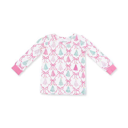 Bow Trellis Tree - Long Sleeve Loungewear Set