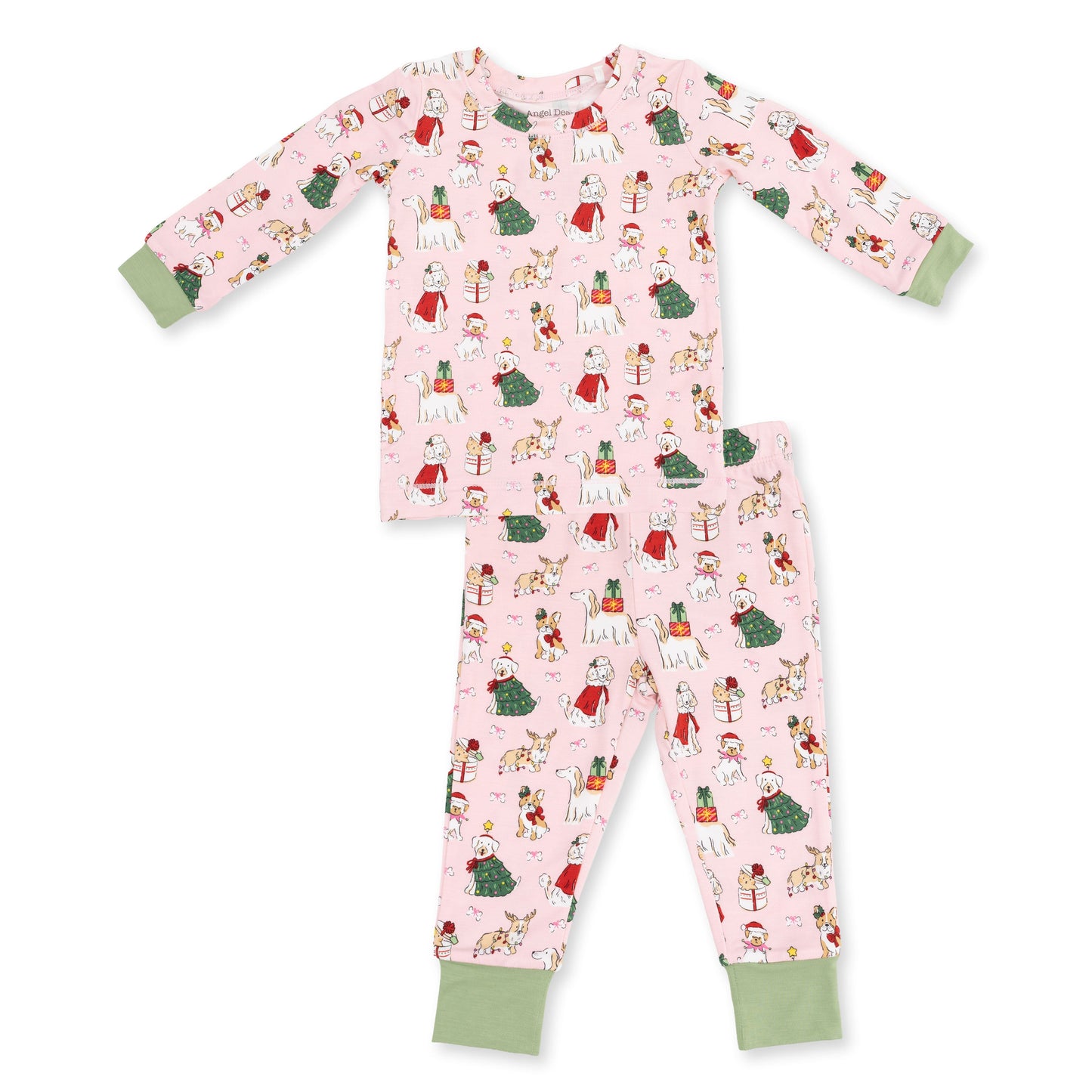 Christmas Dogs Pink - Long Sleeve Loungewear Set