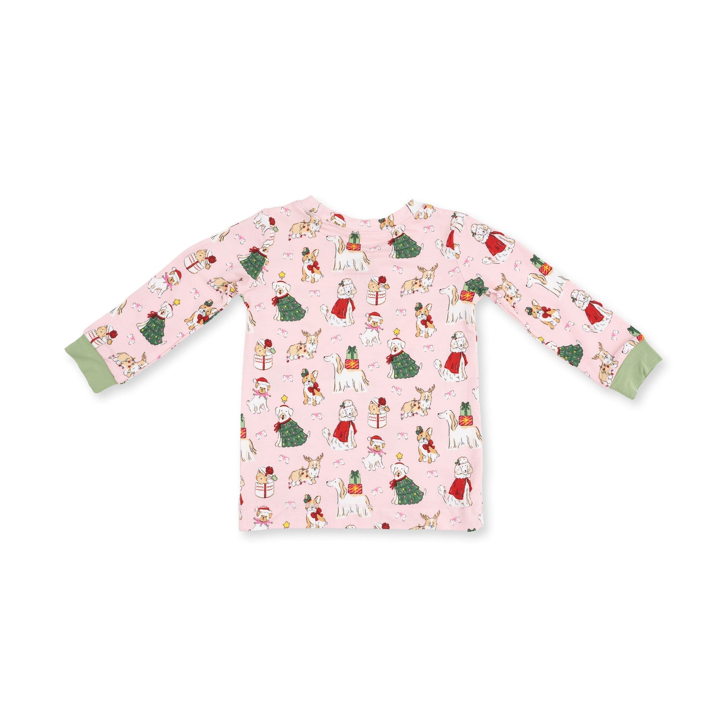 Christmas Dogs Pink - Long Sleeve Loungewear Set