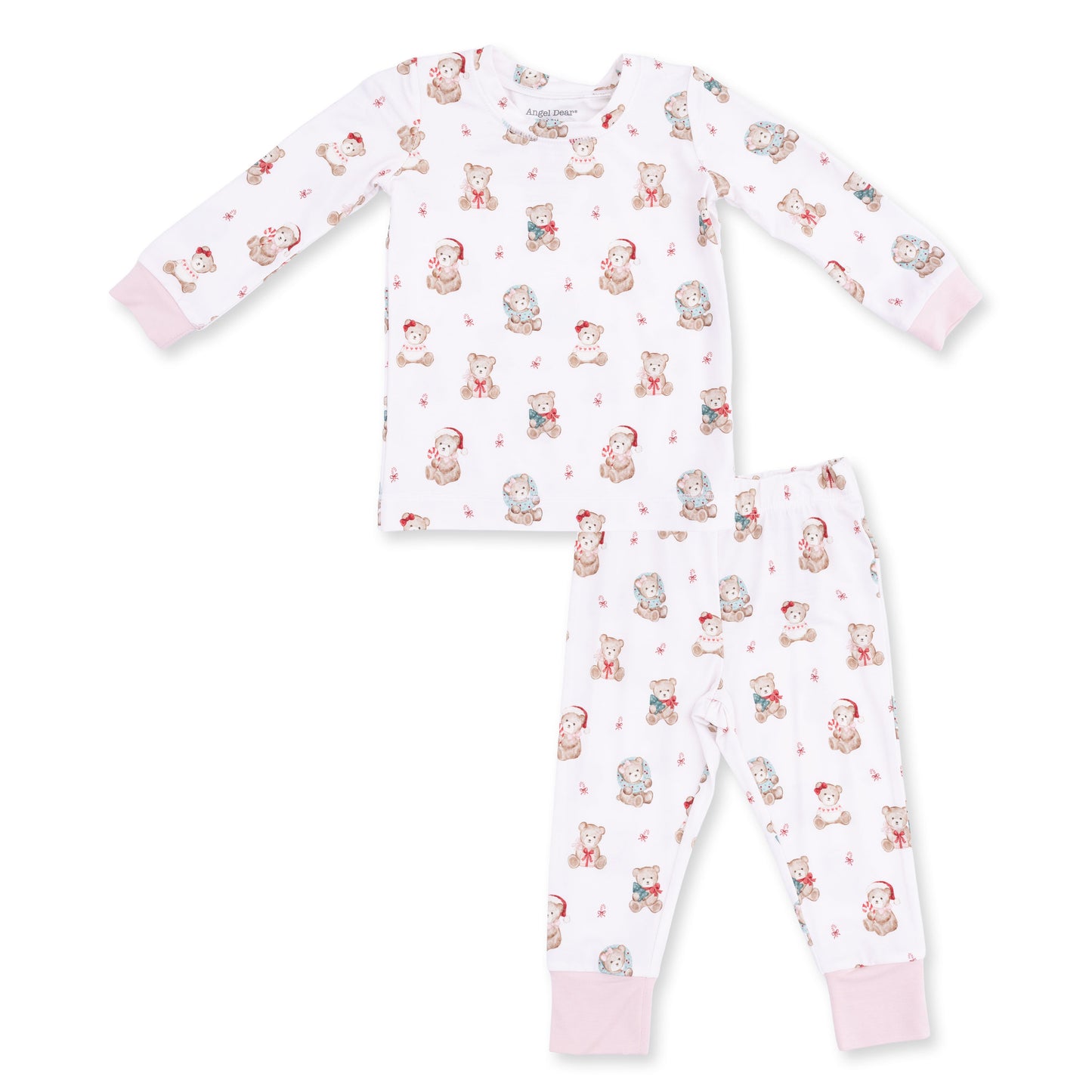 Christmas Teddy Bears Pink - Long Sleeve Loungewear Set