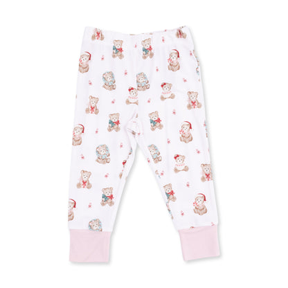 Christmas Teddy Bears Pink - Long Sleeve Loungewear Set
