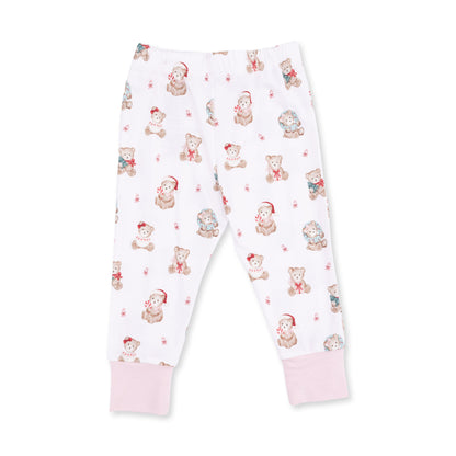 Christmas Teddy Bears Pink - Long Sleeve Loungewear Set
