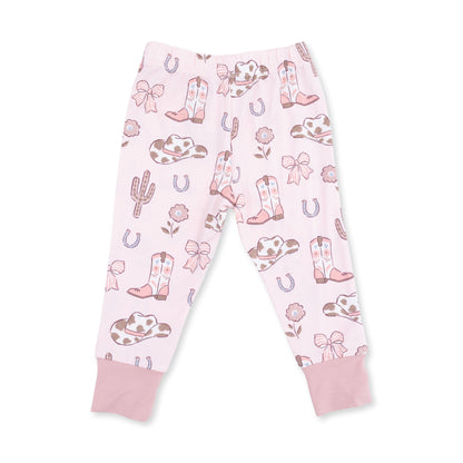 Cowgirl Boots and Bows - Long Sleeve Loungewear Set
