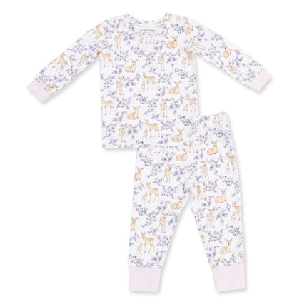 Floral Deer - Long Sleeve Loungewear Set