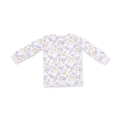Floral Deer - Long Sleeve Loungewear Set