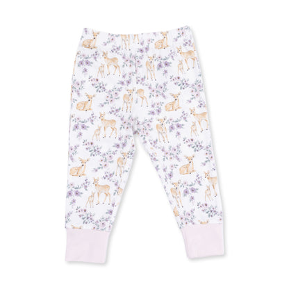 Floral Deer - Long Sleeve Loungewear Set