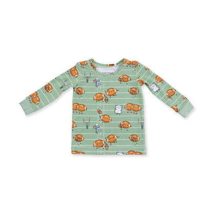 Footballs Playing Football - Long Sleeve Loungewear Set