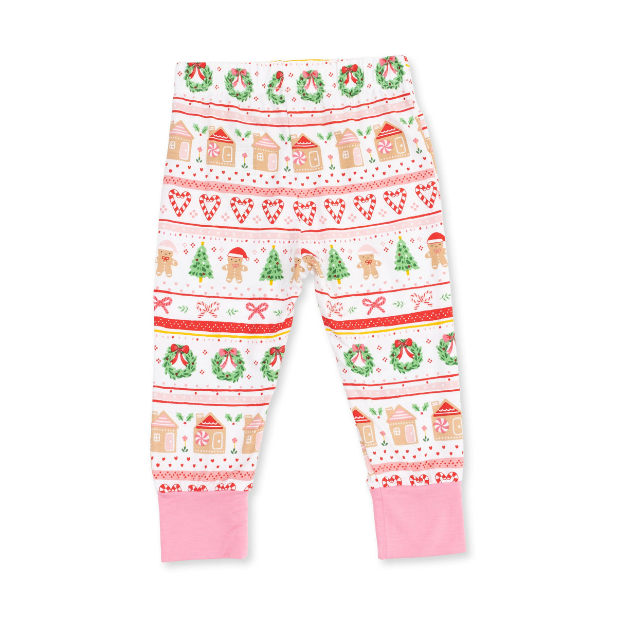 Gingerbread Fair Isle Pink - Long Sleeve Loungewear Set