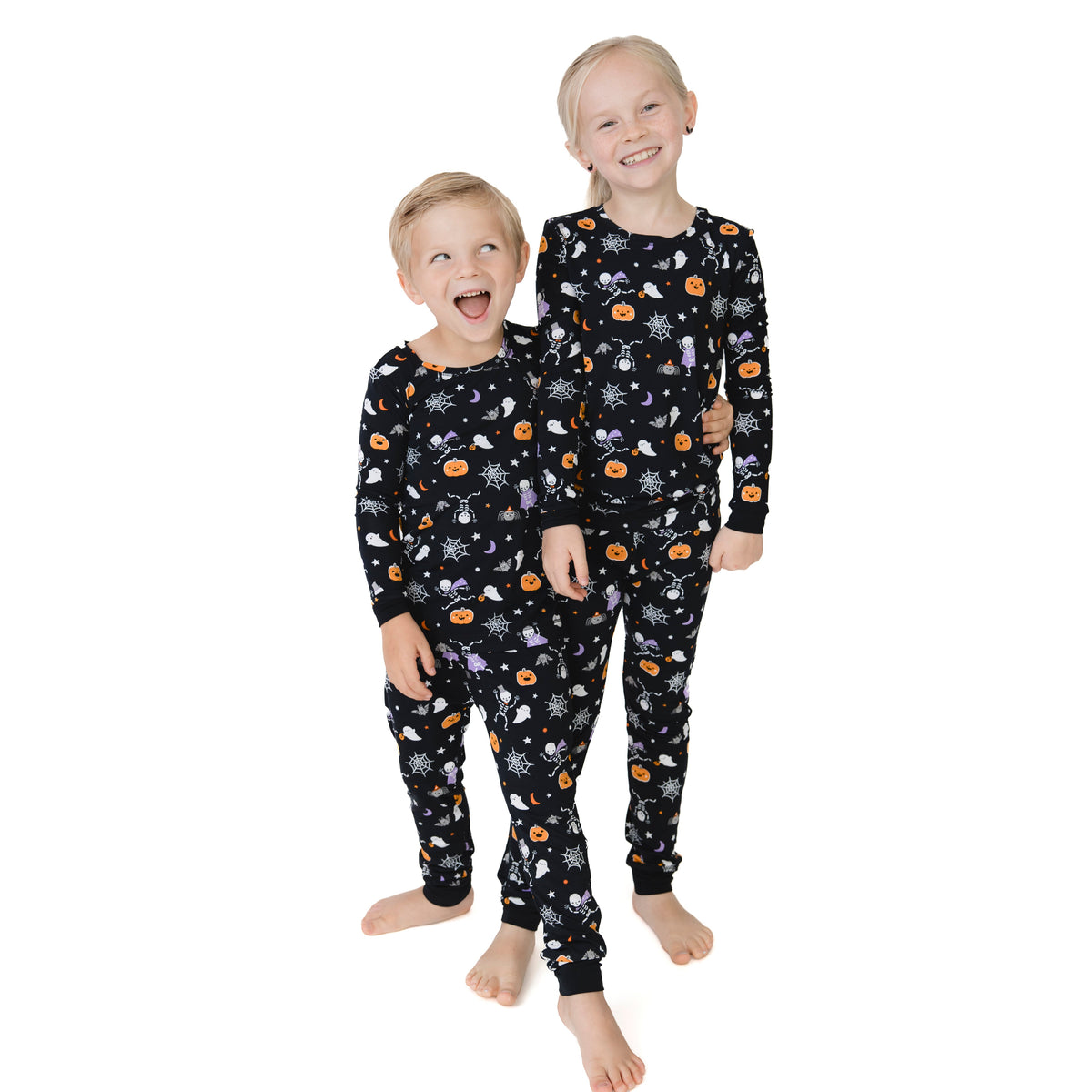 Halloween Skeleton Buddies - Long Sleeve Loungewear Set