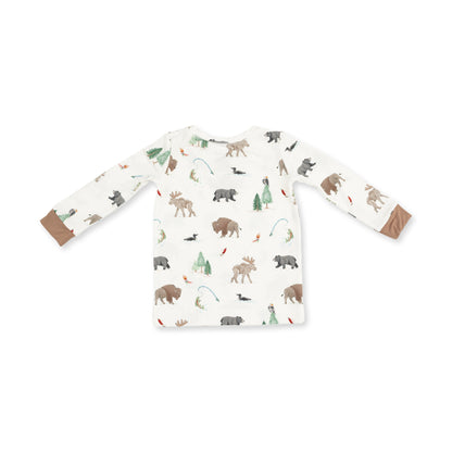 Northern Woodland Animals - Long Sleeve Loungewear Set