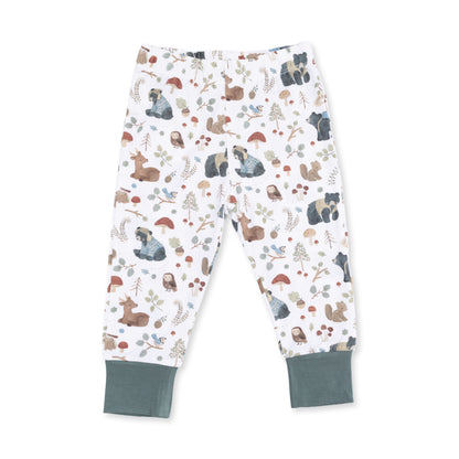 Southern Woodland Animals Green - Long Sleeve Loungewear Set