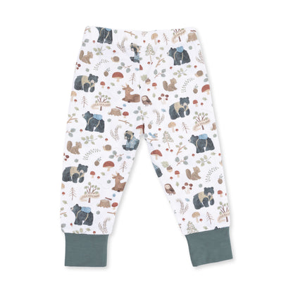 Southern Woodland Animals Green - Long Sleeve Loungewear Set