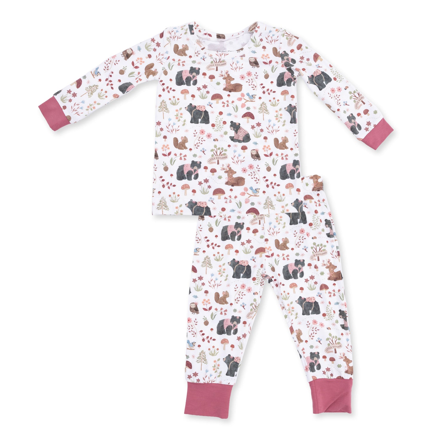 Southern Woodland Animals Pink - Long Sleeve Loungewear Set