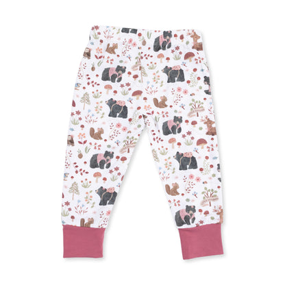 Southern Woodland Animals Pink - Long Sleeve Loungewear Set