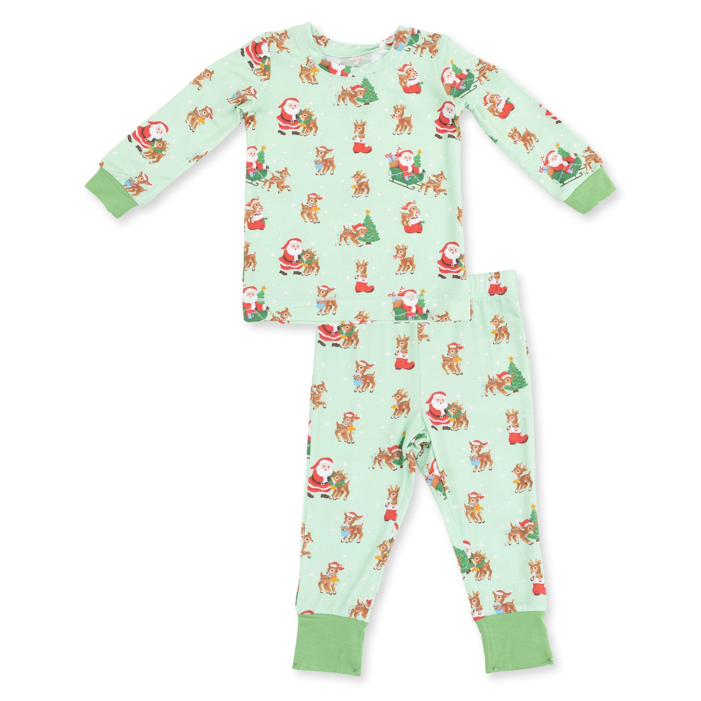 Vintage Reindeer & Santa Uni - Long Sleeve Loungewear Set