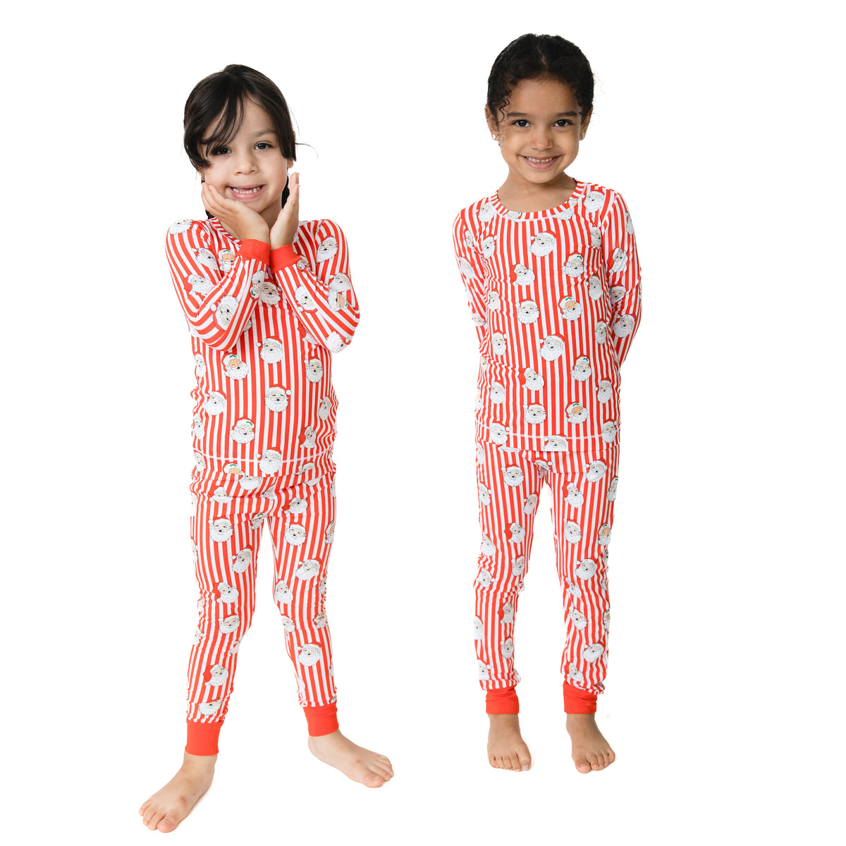 Vintage Santa Stripe - Long Sleeve Loungewear Set