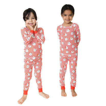 Vintage Santa Stripe - Long Sleeve Loungewear Set