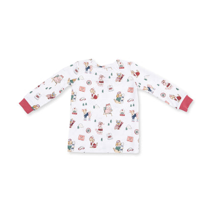 Winter Sports Dogs Pink - Long Sleeve Loungewear Set