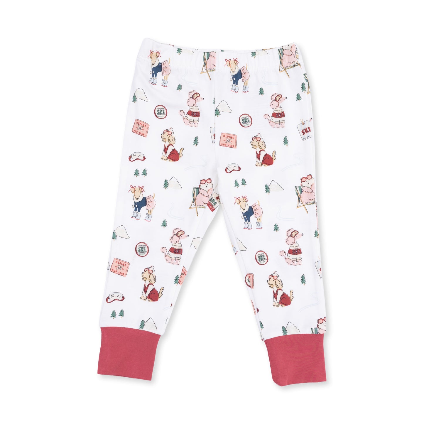 Winter Sports Dogs Pink - Long Sleeve Loungewear Set