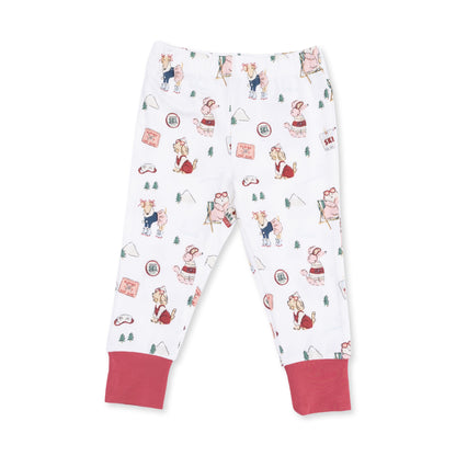 Winter Sports Dogs Pink - Long Sleeve Loungewear Set
