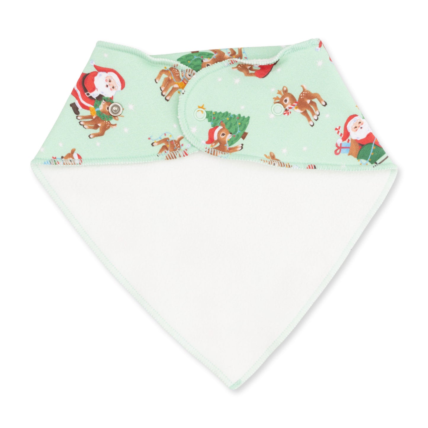 Vintage Reindeer & Santa Uni - Bandana Bib