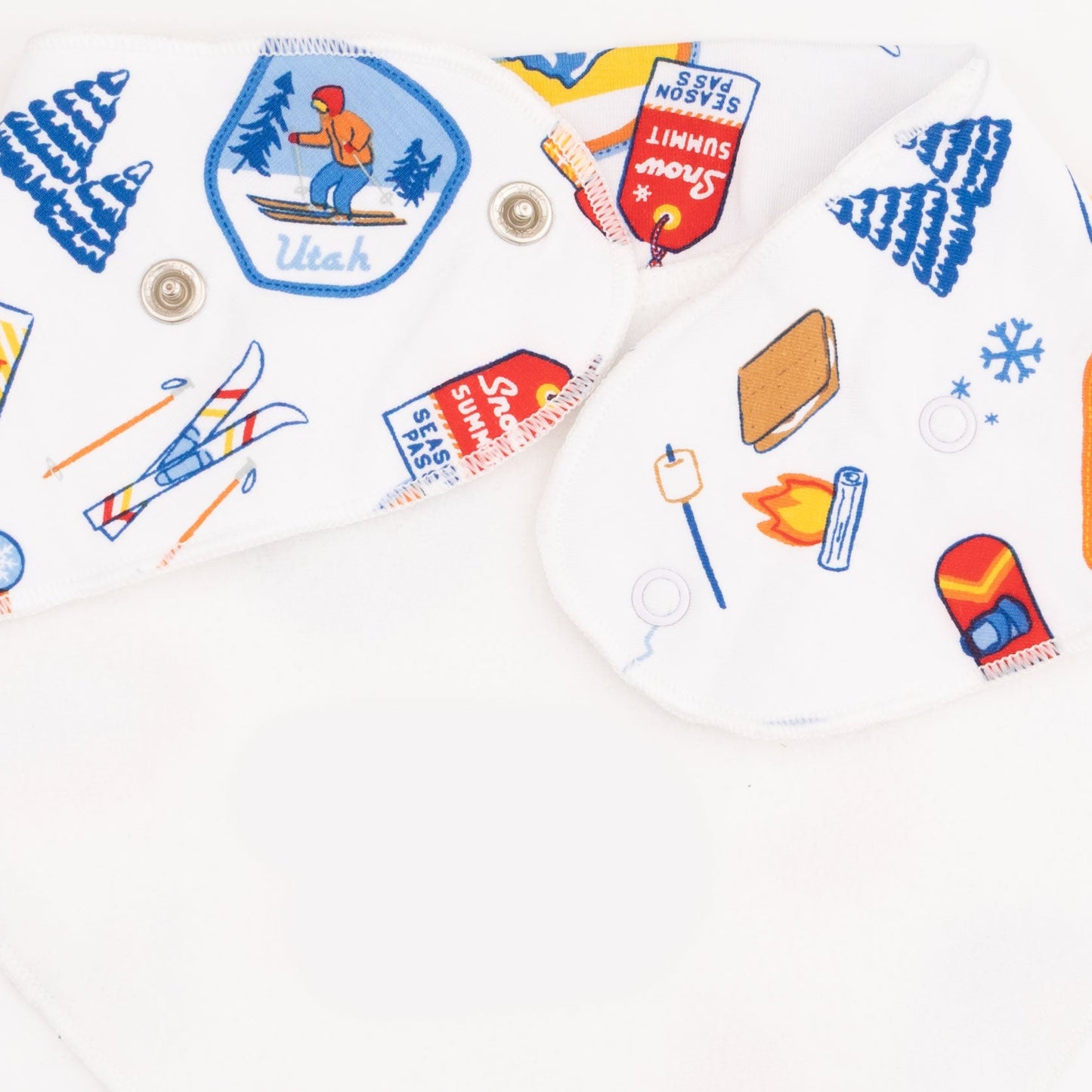 Vintage Ski Patches - Bandana Bib