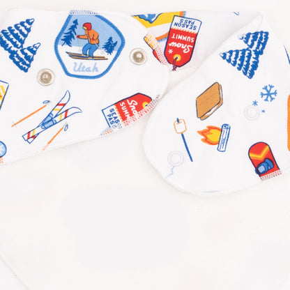 Vintage Ski Patches - Bandana Bib