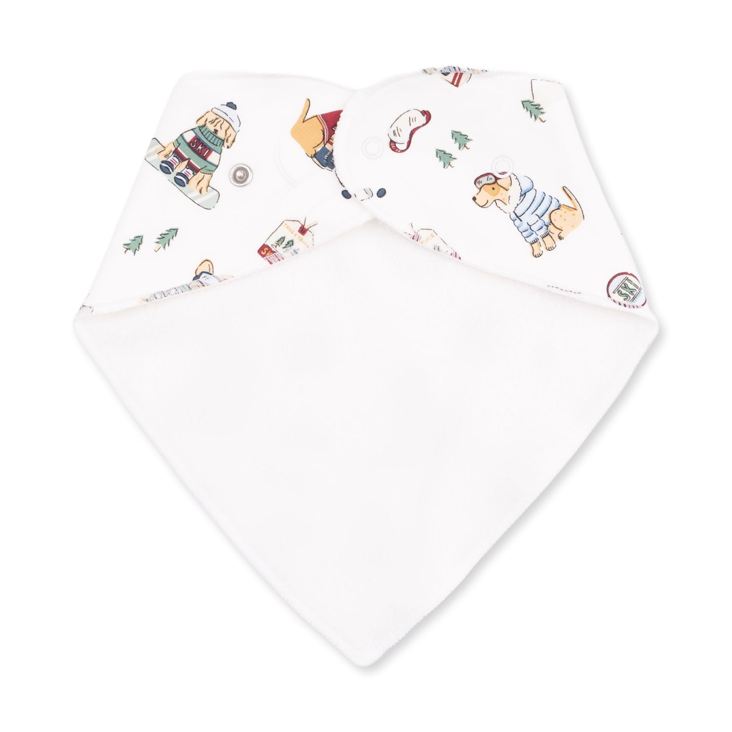 Winter Sports Dogs Green - Bandana Bib