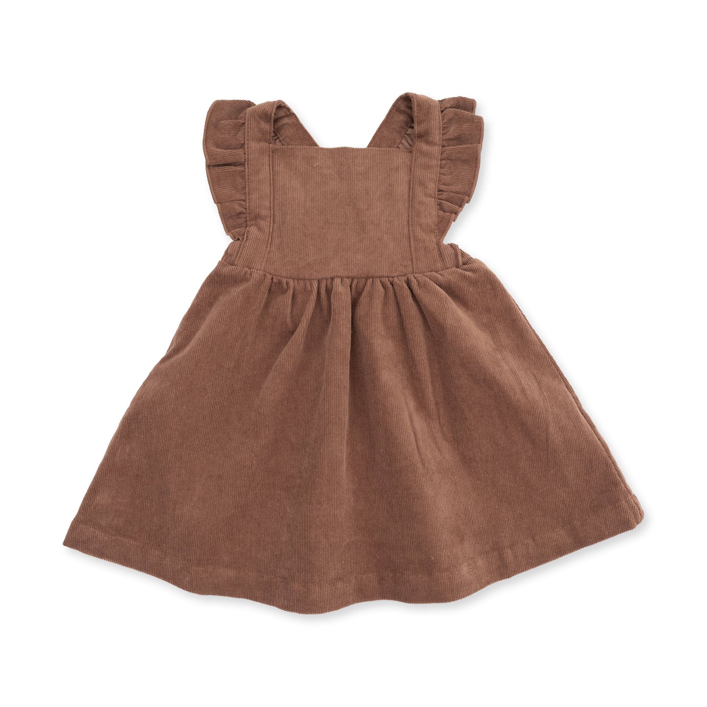 Solid Beaver Fur Corduroy - Pinafore Dress