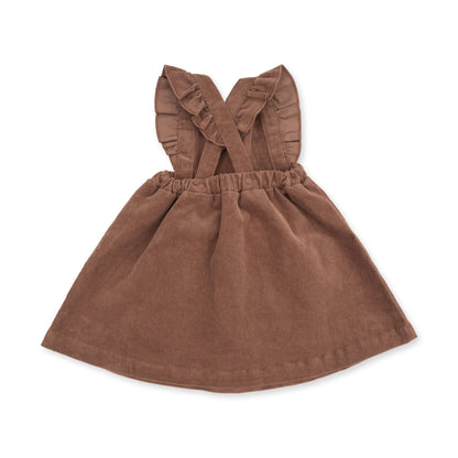 Solid Beaver Fur Corduroy - Pinafore Dress