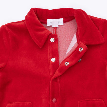 Velour Holiday Red - Velour Jumpsuit