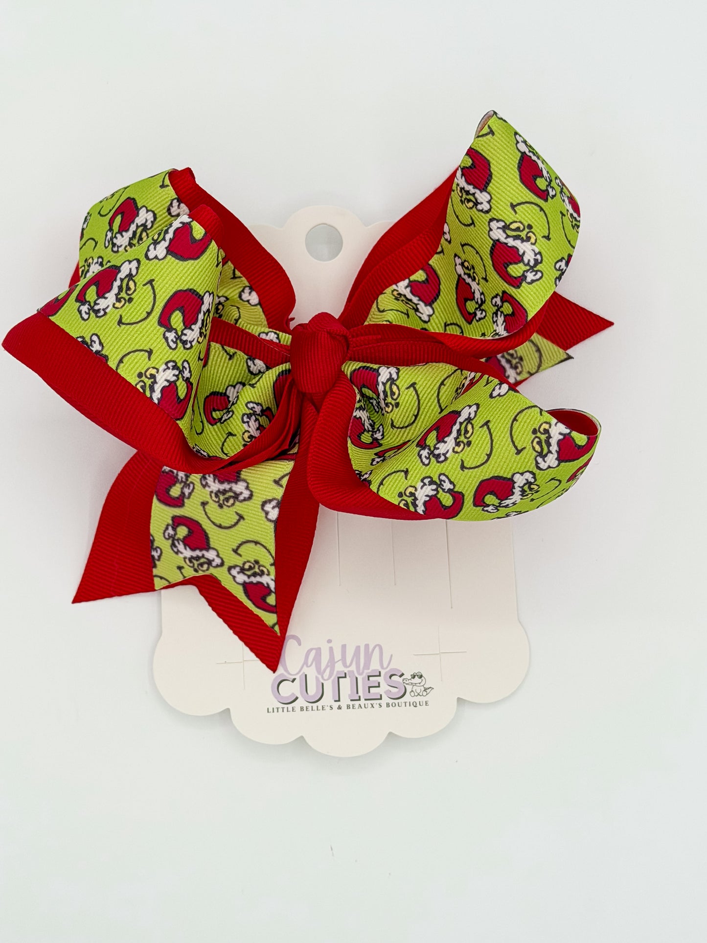 Licensed Grinch Bow Red