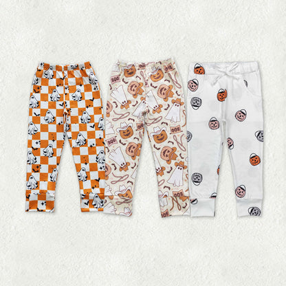 Sibling Baby Boys Halloween Ghosts Pumpkins Legging Pants Bottom