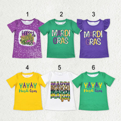 Sibling Baby Boys Girls Mardigras Crayfishes Tee Shirts Top