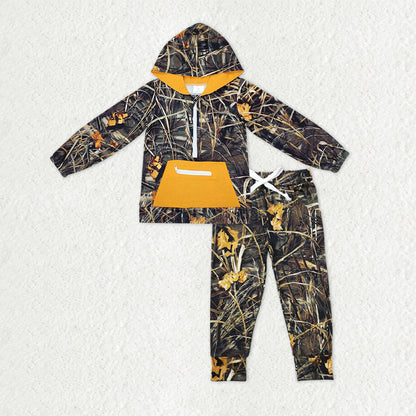Sibling Baby Boys Southern Camo Hoodies Top Pockets Legging Pant Clothes Sets