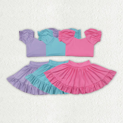 Sibling Baby Girls Yoga Shirt Skort Active Wear Clothes Sets