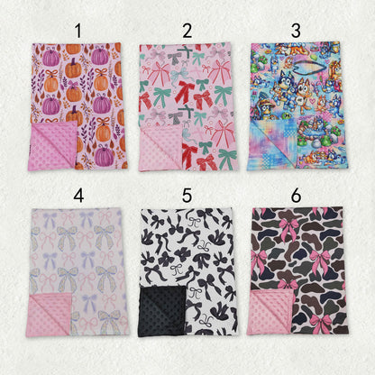 Sibling Baby Kids Flowers Bows Blankets
