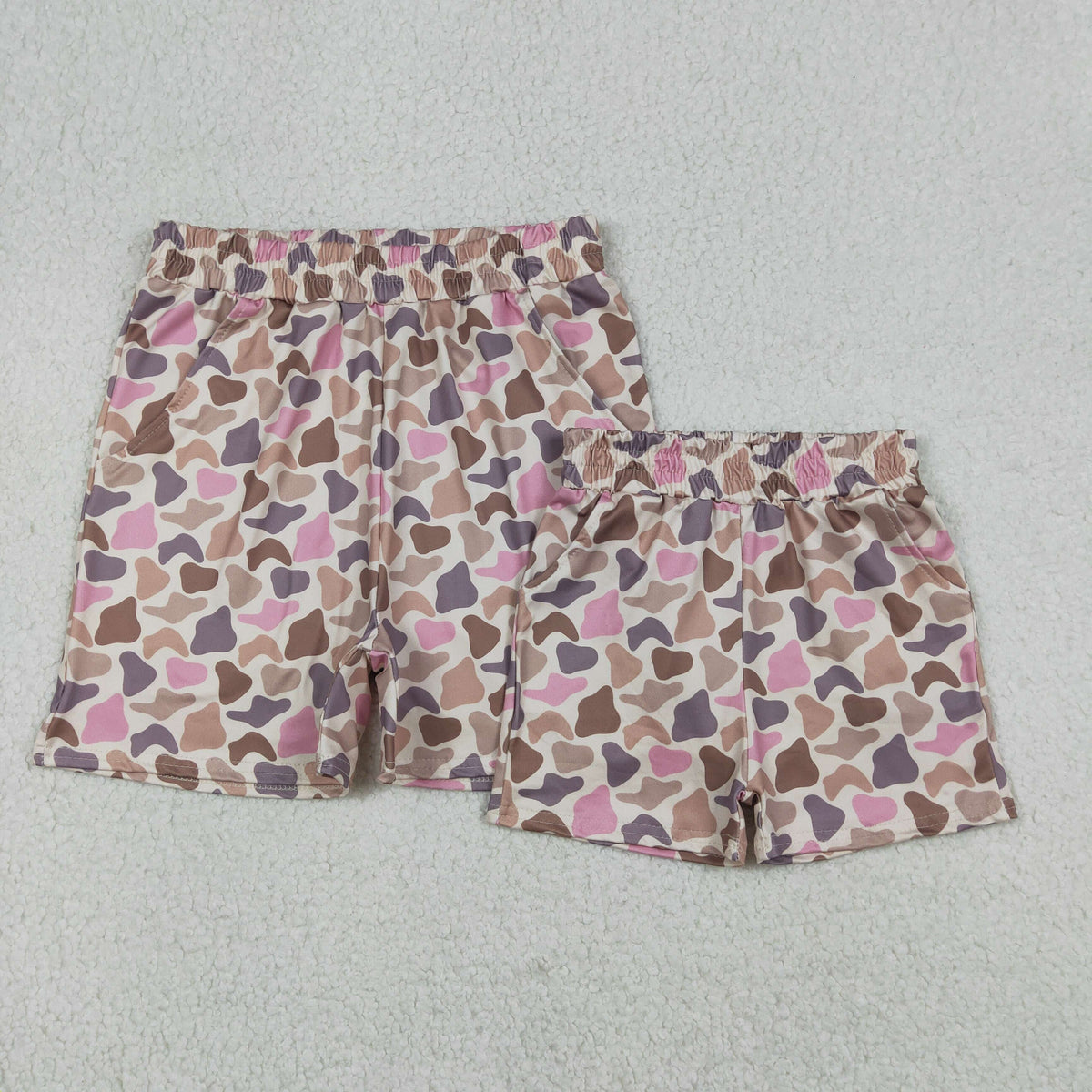 Mama and Me Southern Brown Pink Camo Shorts Bottoms