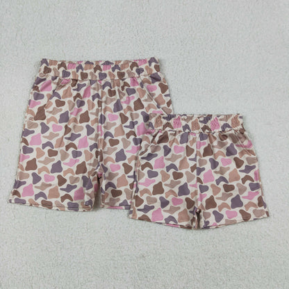 Mama and Me Southern Brown Pink Camo Shorts Bottoms