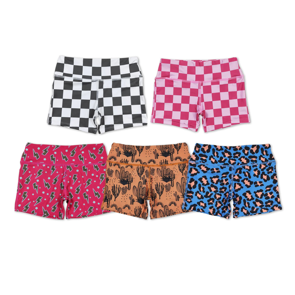 Sibling Baby Girls Leopard Cactus Biking Summer Shorts Bottoms