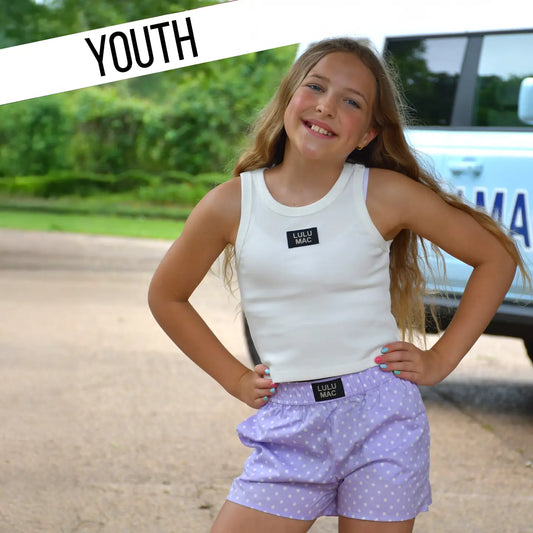 Lulu Mac Youth Purple polka dots Shorts