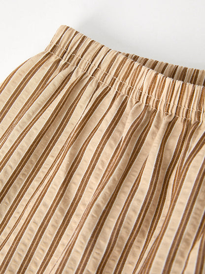 Stripe Smocked Church Christ Bishop Christening Toddler Boys'Set